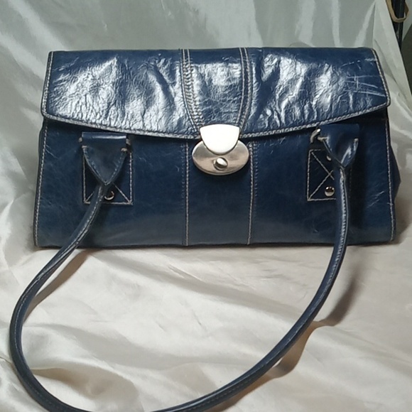 East 5th Blue Shoulder Bag with Silver Clasp - Picture 1 of 7